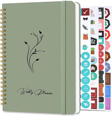 Planner Notebook Suitable for Women and Men, for Office, School and Home Use - Green