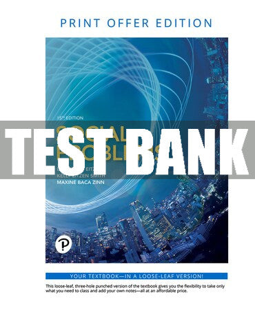 Test Bank Social Problems, 15th edition