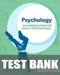 Test Bank for Psychology: An Introduction for Health Professionals 1st Edition by Patricia Barkway