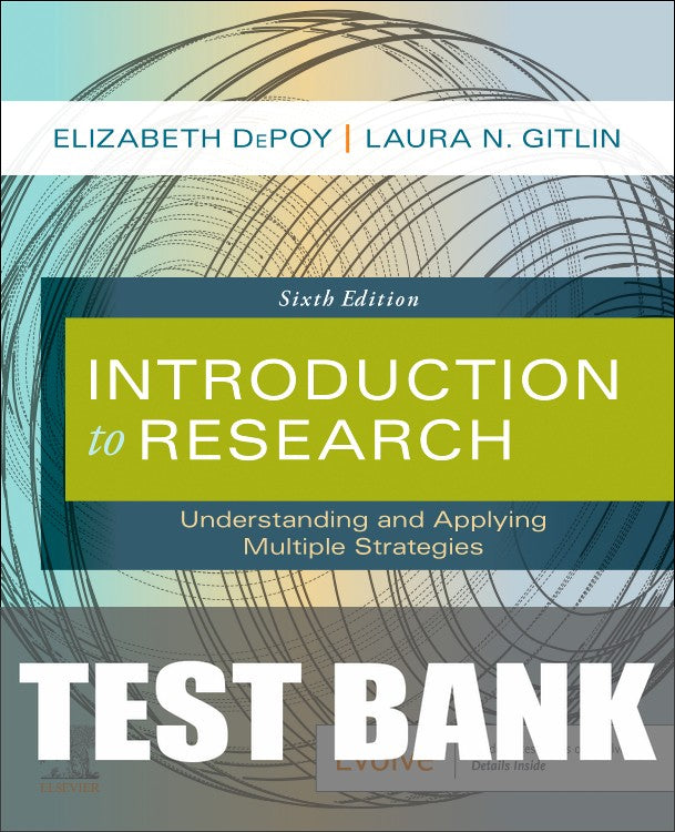 Test Bank for Introduction to Research 6th Edition by Elizabeth DePoy