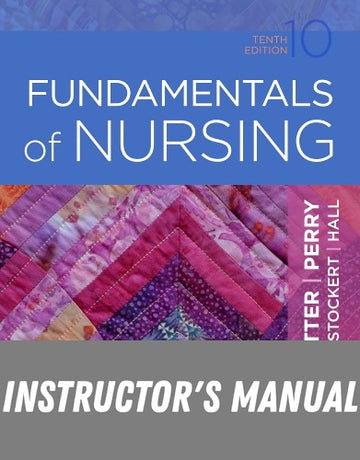Instructor Manual for Fundamentals of Nursing 10th Edition by Patricia A. Potter