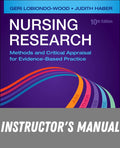 Instructor Manual for Nursing Research 10th Edition by Geri LoBiondo-Wood