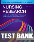 Test Bank for Nursing Research 10th Edition by Geri LoBiondo-Wood