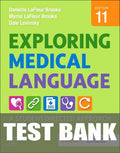 Test Bank for Exploring Medical Language 11th Edition by Myrna LaFleur Brooks