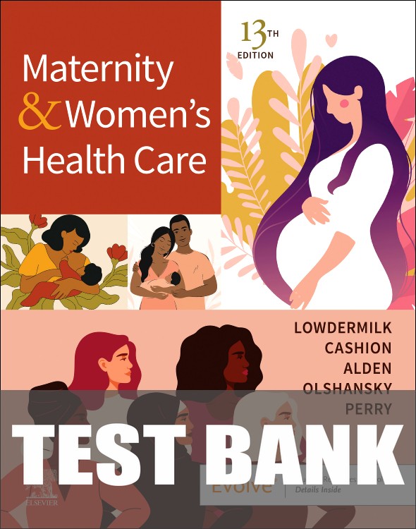 Test Bank for Maternity and Women's Health Care 13th Edition by Deitra Leonard Lowdermilk
