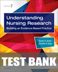 Test Bank for Understanding Nursing Research 7th Edition by Susan K. Grove