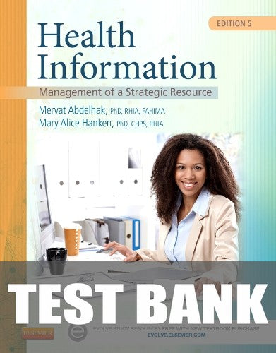 Test Bank for Health Information 5th Edition by Mervat Abdelhak
