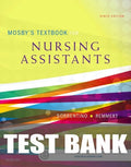 Test Bank for Mosby's Textbook for Nursing Assistants 9th Edition by Sheila A. Sorrentino