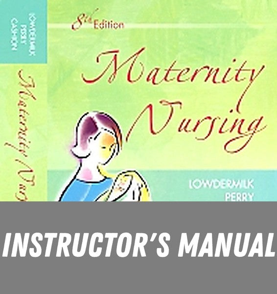 Instructor Manual for Maternity Nursing 8th Edition by Deitra Leonard Lowdermilk
