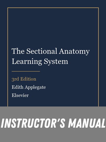 Instructor Manual for The Sectional Anatomy Learning System 3rd Edition by Edith Applegate