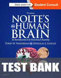 Test Bank for Nolte's The Human Brain 7th Edition by Todd W. Vanderah