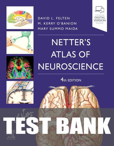 Test Bank for Netter's Atlas of Neuroscience 4th Edition by David L. Felten