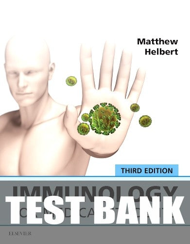 Test Bank for Immunology for Medical Students 3rd Edition by Matthew Helbert