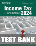 Test Bank for Income Tax Fundamentals 2024 42th Edition by Gerald E. Whittenburg