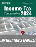 Instructor Manual for Income Tax Fundamentals 2024 42th Edition by Gerald E. Whittenburg