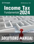 Solutions Manual for Income Tax Fundamentals 2024 42th Edition by Gerald E. Whittenburg