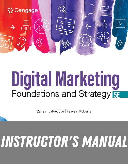 Instructor Manual for Digital Marketing Foundations and Strategy 5th Edition by Debra Zahay
