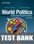 Test Bank for World Politics: Trend and Transformation 18th Edition by Shannon L. Blanton