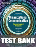 Test Bank for Organizational Communication: Approaches and Processes 8th Edition by Katherine Miller