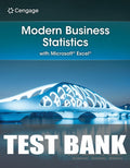 Test Bank for Modern Business Statistics with Microsoft® Excel® 8th Edition by Jeffrey D. Camm