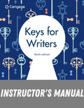 Instructor Manual for Keys for Writers 9th Edition by Susan K. Miller-Cochran