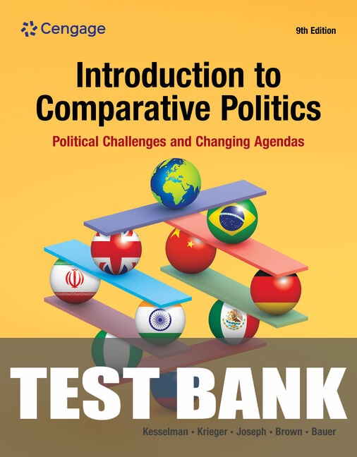 Test Bank for Introduction to Comparative Politics: Political Challenges and Changing Agendas 9th Edition by Mark Kesselman