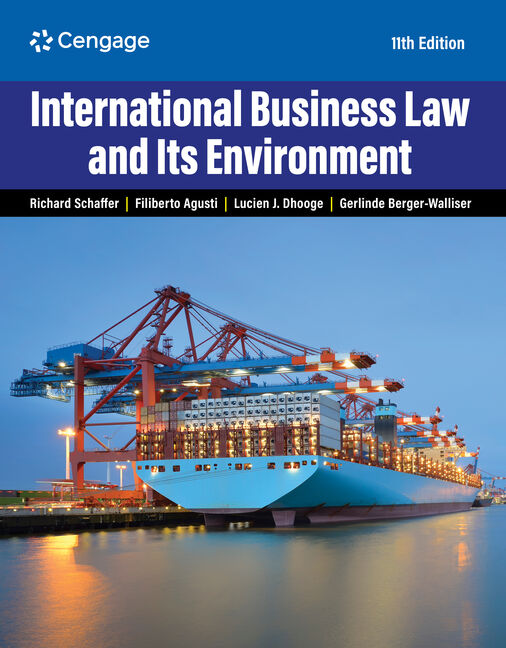 Test Bank for International Business Law and Its Environment 11th Edition by Richard Schaffer