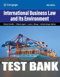 Test Bank for International Business Law and Its Environment 11th Edition by Richard Schaffer