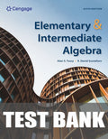 Test Bank for Elementary and Intermediate Algebra 6th Edition by Alan S. Tussy