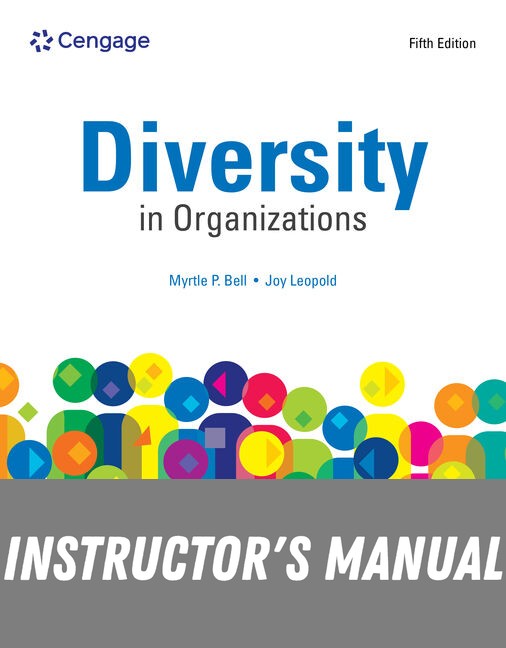Instructor Manual for Diversity in Organizations 5th Edition by Myrtle P. Bell