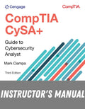 Instructor Manual for CompTIA CySA+ Guide to Cybersecurity Analyst (CS0-003) 3rd Edition by Mark Ciampa