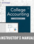 Instructor Manual for College Accounting, Chapters 1-27 24th Edition by James A. Heintz