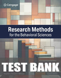 Test Bank for Research Methods for the Behavioral Sciences 7th Edition by Frederick J Gravetter