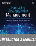 Instructor Manual for Purchasing and Supply Chain Management 8th Edition by Robert B. Handfield