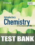 Test Bank for Introductory Chemistry: A Foundation 10th Edition by Steven S. Zumdahl