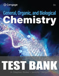 Test Bank for General Organic and Biological Chemistry 8th Edition by H. Stephen Stoker