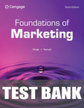 Test Bank for Foundations of Marketing 10th Edition by William M. Pride