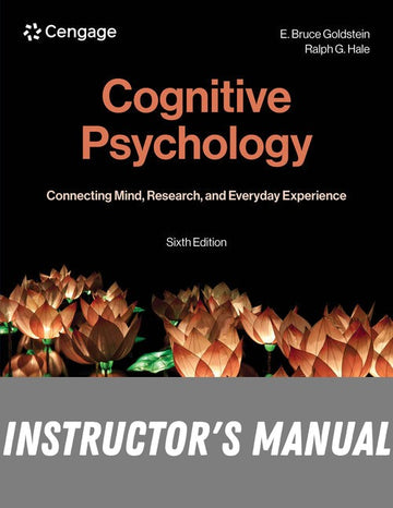Instructor Manual for Cognitive Psychology: Connecting Mind, Research, and Everyday Experience 6th Edition by E. Bruce Goldstein