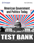 Test Bank for American Government and Politics Today, Brief 12th Edition by Steffen W. Schmidt