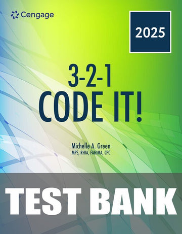 Test Bank for 3-2-1 Code It! 2025 Edition 13th Edition by Michelle A. Green