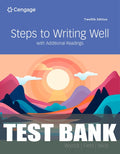 Test Bank for Steps to Writing Well with Additional Readings 12th Edition by Jean Wyrick