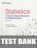 Test Bank for Statistics: A Tool for Social Research and Data Analysis 12th Edition by Joseph F. Healey