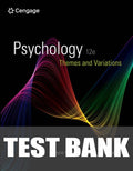 Test Bank for Psychology: Themes and Variations 12th Edition by Wayne Weiten