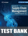 Test Bank for Principles of Supply Chain Management: A Balanced Approach 7th Edition by Joel D. Wisner