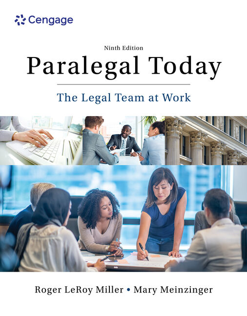 Instructor Manual for Paralegal Today: The Legal Team at Work 9th Edition by Roger LeRoy Miller