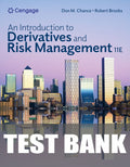 Test Bank for Introduction to Derivatives and Risk Management 11th Edition by Don M. Chance
