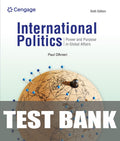 Test Bank for International Politics: Power and Purpose in Global Affairs 6th Edition by Paul D'Anieri