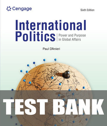 Test Bank for International Politics: Power and Purpose in Global Affairs 6th Edition by Paul D'Anieri
