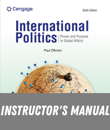 Instructor Manual for International Politics: Power and Purpose in Global Affairs 6th Edition by Paul D'Anieri
