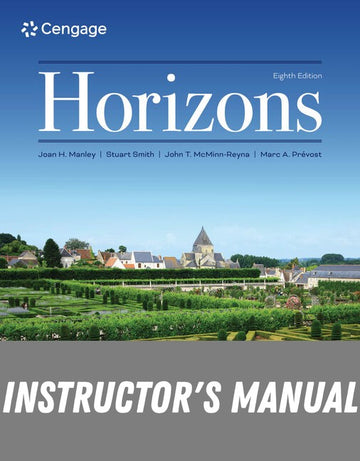 Instructor Manual for Horizons Intro French 8th Edition by Joan H. Manley